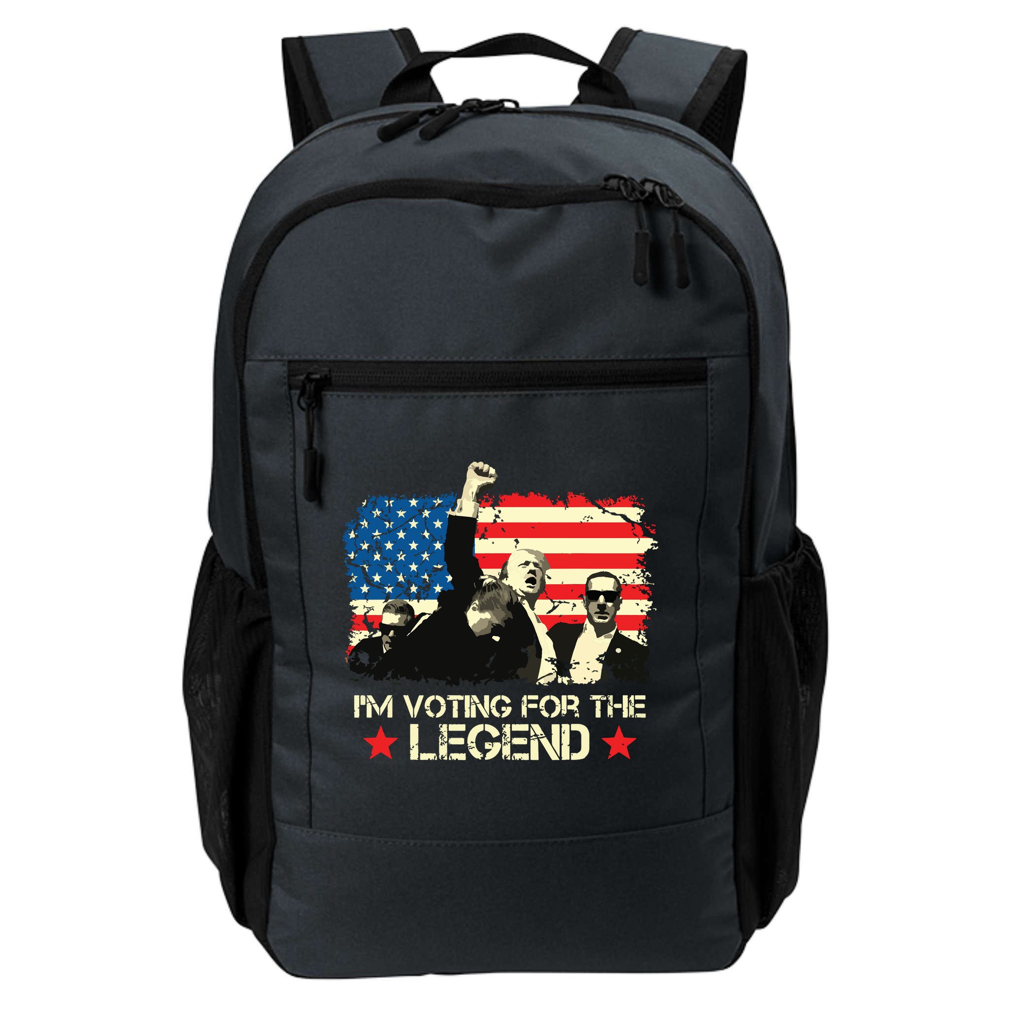 Im Voting For The Legend Trump American Flag Pennsylvania Backpack