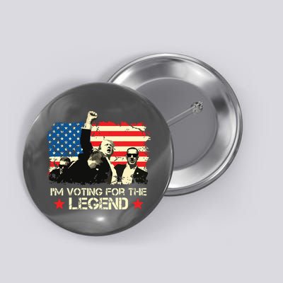 Im Voting For The Legend Trump American Flag Pennsylvania Button