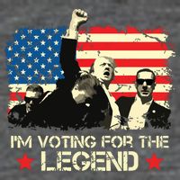 Im Voting For The Legend Trump American Flag Pennsylvania Flat Bill Trucker Hat