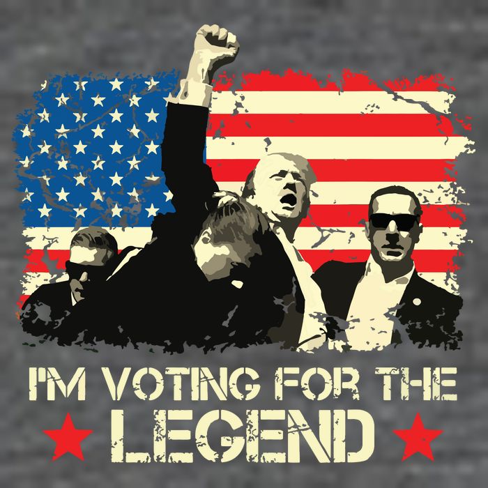 Im Voting For The Legend Trump American Flag Pennsylvania Flat Bill Trucker Hat