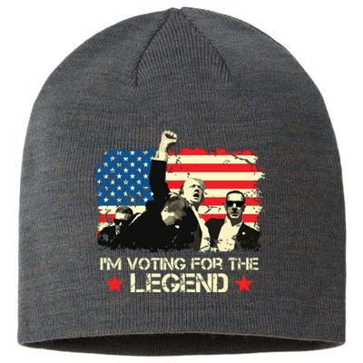 Im Voting For The Legend Trump American Flag Pennsylvania Sustainable Beanie