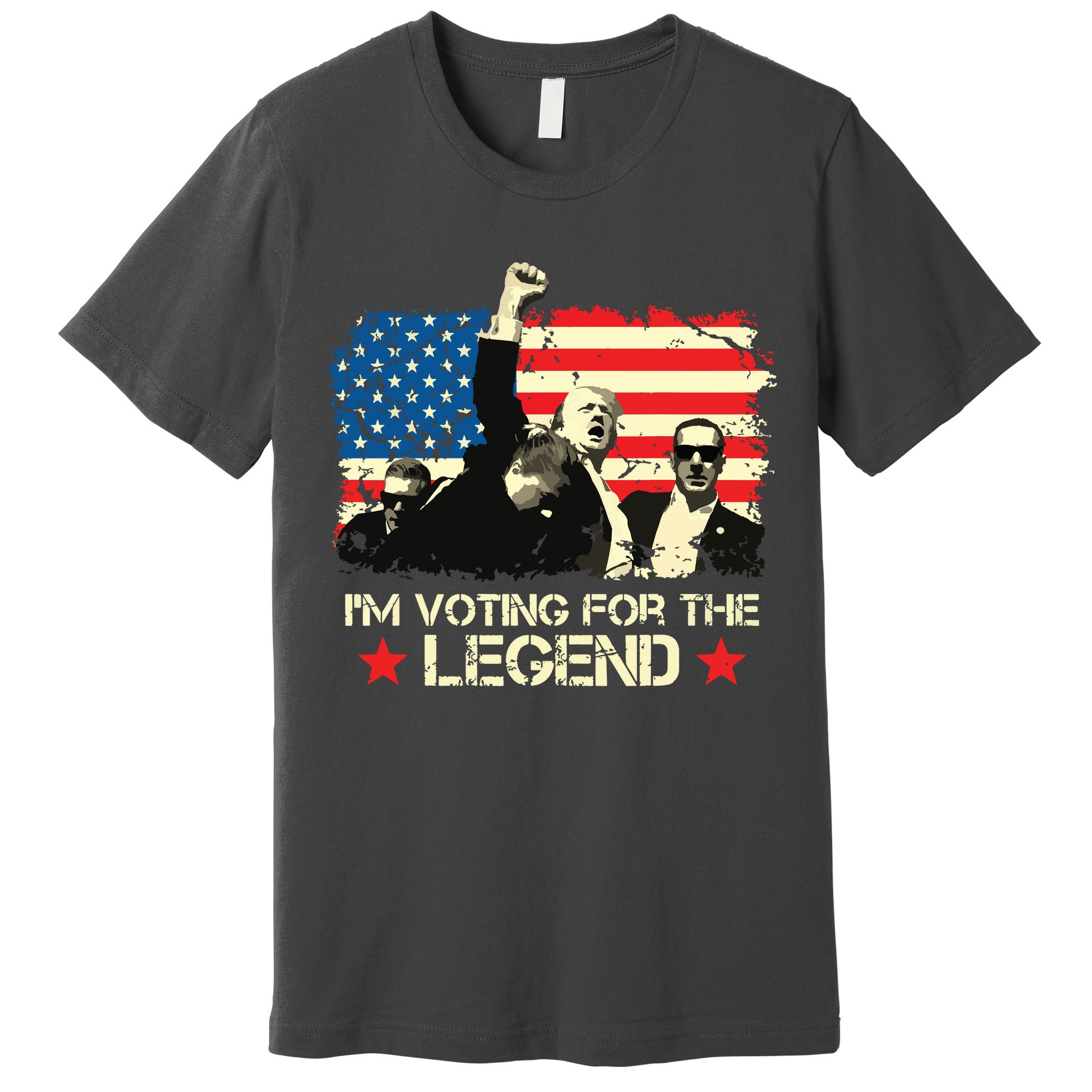 Im Voting For The Legend Trump American Flag Pennsylvania Premium T-Shirt