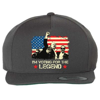 Im Voting For The Legend Trump American Flag Pennsylvania Wool Snapback Cap