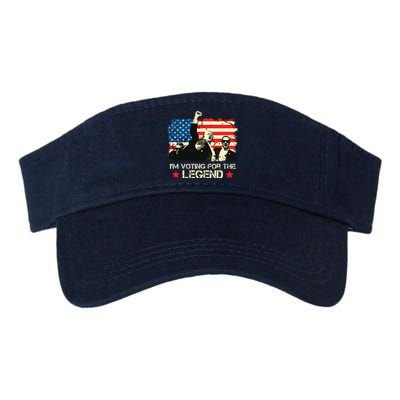 Im Voting For The Legend Trump American Flag Pennsylvania Valucap Bio-Washed Visor