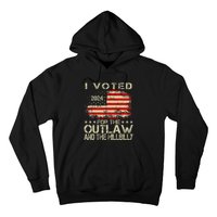 I Voted For The Outlaw And The Hillbilly 2024 Trump Victory Hoodie