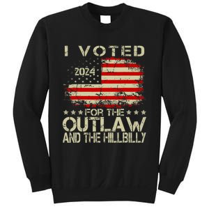 I Voted For The Outlaw And The Hillbilly 2024 Trump Victory Sweatshirt