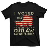 I Voted For The Outlaw And The Hillbilly 2024 Trump Victory T-Shirt