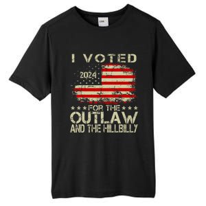 I Voted For The Outlaw And The Hillbilly 2024 Trump Victory Tall Fusion ChromaSoft Performance T-Shirt