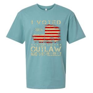 I Voted For The Outlaw And The Hillbilly 2024 Trump Victory Sueded Cloud Jersey T-Shirt