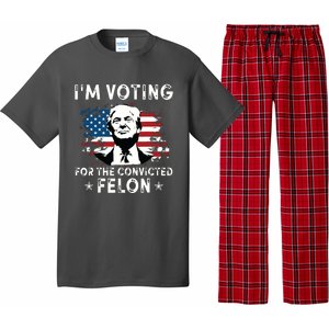 Im Voting For The Convicted Felon Funny Donald Trump 2024 Pajama Set