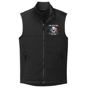 Im Voting For The Convicted Felon Funny Donald Trump 2024 Collective Smooth Fleece Vest