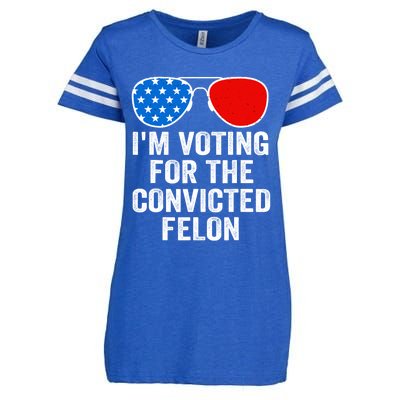 Im Voting For The Convicted Felon Funny Pro 2024 Enza Ladies Jersey Football T-Shirt