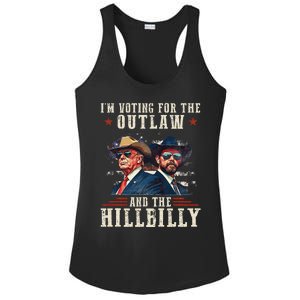 IM Voting For The Outlaw And The Hillbilly Trump Vance 2024 Gift Ladies PosiCharge Competitor Racerback Tank