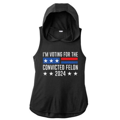 IM Voting Felon 2024 Voting For FeloniM Voting Felon Ladies PosiCharge Tri-Blend Wicking Draft Hoodie Tank