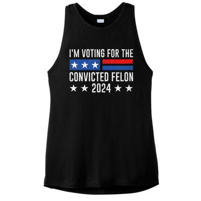 IM Voting Felon 2024 Voting For FeloniM Voting Felon Ladies PosiCharge Tri-Blend Wicking Tank