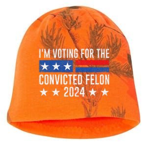 IM Voting Felon 2024 Voting For FeloniM Voting Felon Kati - Camo Knit Beanie