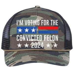 IM Voting Felon 2024 Voting For FeloniM Voting Felon Retro Rope Trucker Hat Cap