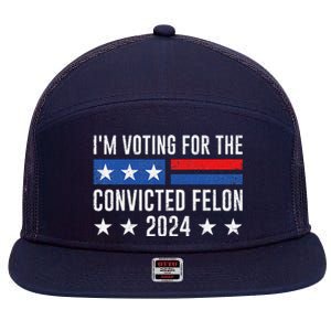 IM Voting Felon 2024 Voting For FeloniM Voting Felon 7 Panel Mesh Trucker Snapback Hat