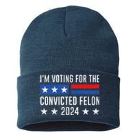 IM Voting Felon 2024 Voting For FeloniM Voting Felon Sustainable Knit Beanie