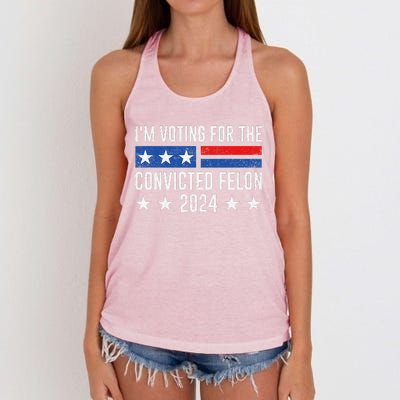 IM Voting Felon 2024 Voting For FeloniM Voting Felon Women's Knotted Racerback Tank