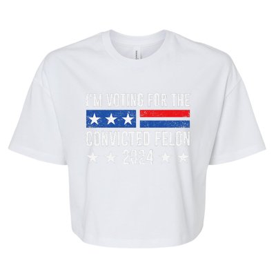 IM Voting Felon 2024 Voting For FeloniM Voting Felon Bella+Canvas Jersey Crop Tee