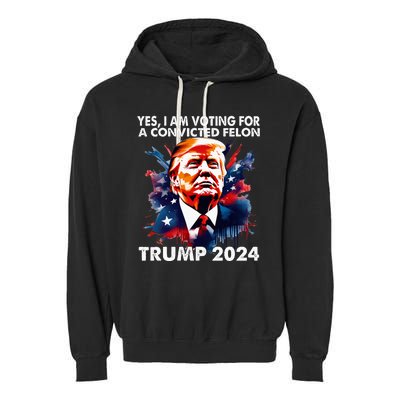 IM Voting Felon 2024 Voting For Felon Women Convicted Felon Garment-Dyed Fleece Hoodie