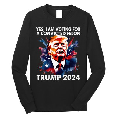 IM Voting Felon 2024 Voting For Felon Women Convicted Felon Long Sleeve Shirt