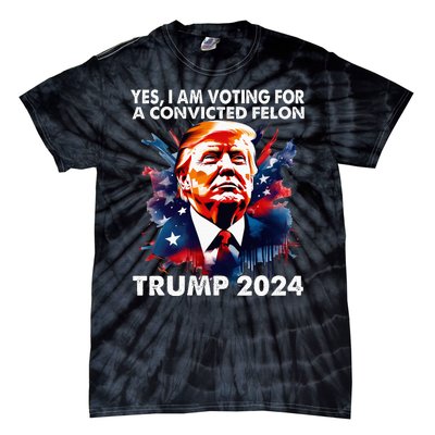 IM Voting Felon 2024 Voting For Felon Women Convicted Felon Tie-Dye T-Shirt