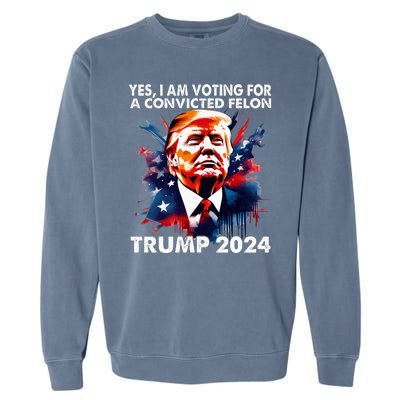 IM Voting Felon 2024 Voting For Felon Women Convicted Felon Garment-Dyed Sweatshirt