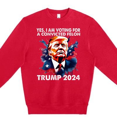 IM Voting Felon 2024 Voting For Felon Women Convicted Felon Premium Crewneck Sweatshirt