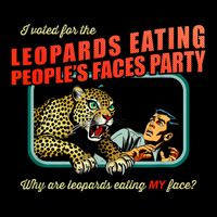 I Voted For The Leopards Eating PeopleS Faces Party Cooling Performance Crew T-Shirt