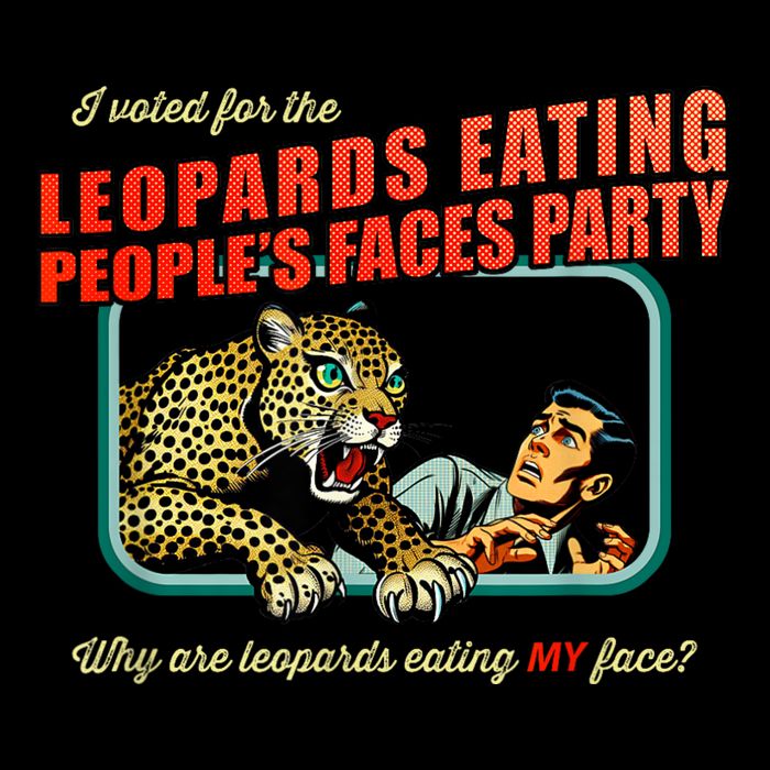 I Voted For The Leopards Eating PeopleS Faces Party Cooling Performance Crew T-Shirt