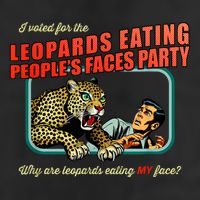 I Voted For The Leopards Eating PeopleS Faces Party Adult Drive Performance Visor