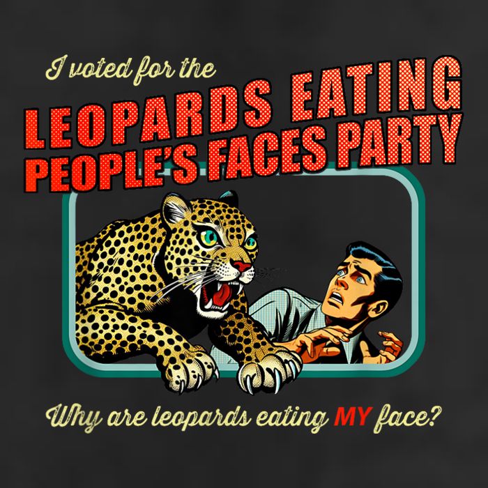 I Voted For The Leopards Eating PeopleS Faces Party Adult Drive Performance Visor