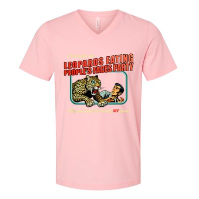 I Voted For The Leopards Eating PeopleS Faces Party V-Neck T-Shirt