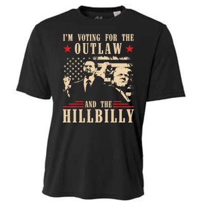 Im Voting For The Outlaw And The Hillbilly Trump Vance 2024 Usa Election Cooling Performance Crew T-Shirt