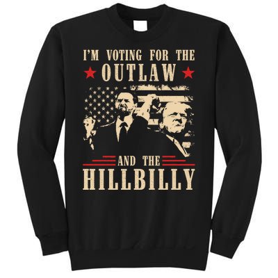 Im Voting For The Outlaw And The Hillbilly Trump Vance 2024 Usa Election Sweatshirt