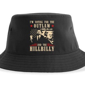 Im Voting For The Outlaw And The Hillbilly Trump Vance 2024 Usa Election Sustainable Bucket Hat