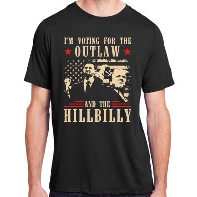 Im Voting For The Outlaw And The Hillbilly Trump Vance 2024 Usa Election Adult ChromaSoft Performance T-Shirt