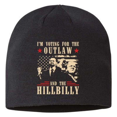 Im Voting For The Outlaw And The Hillbilly Trump Vance 2024 Usa Election Sustainable Beanie