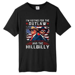 IM Voting For The Outlaw And The Hillbilly Trump Vance 2024 Tall Fusion ChromaSoft Performance T-Shirt