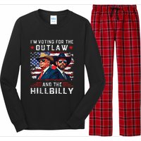 IM Voting For The Outlaw And The Hillbilly Trump Vance 2024 Long Sleeve Pajama Set