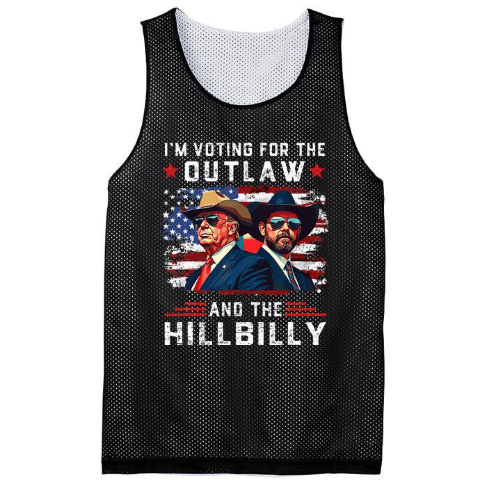 IM Voting For The Outlaw And The Hillbilly Trump Vance 2024 Mesh Reversible Basketball Jersey Tank