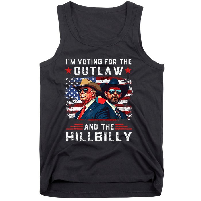 IM Voting For The Outlaw And The Hillbilly Trump Vance 2024 Tank Top