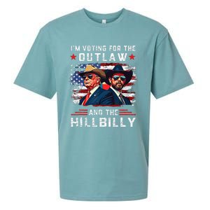 IM Voting For The Outlaw And The Hillbilly Trump Vance 2024 Sueded Cloud Jersey T-Shirt