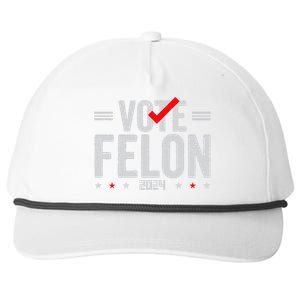 Im Voting For A Felon In 2024& Wo Vote Felon 2024 Snapback Five-Panel Rope Hat