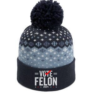 Im Voting For A Felon In 2024& Wo Vote Felon 2024 The Baniff Cuffed Pom Beanie