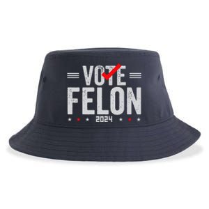 Im Voting For A Felon In 2024& Wo Vote Felon 2024 Sustainable Bucket Hat