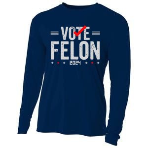 Im Voting For A Felon In 2024& Wo Vote Felon 2024 Cooling Performance Long Sleeve Crew