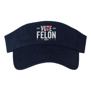 Im Voting For A Felon In 2024& Wo Vote Felon 2024 Valucap Bio-Washed Visor